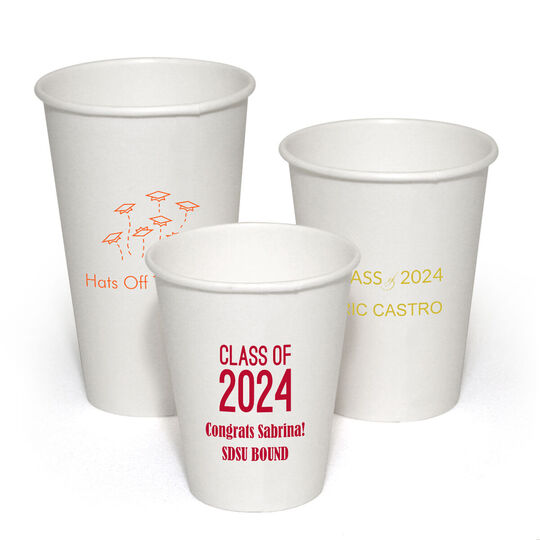 Design Your Own Graduation Paper Coffee Cups